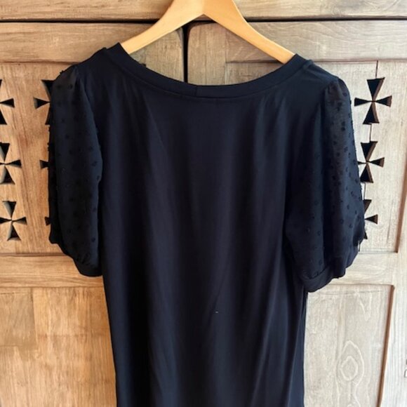 Beacon Kennedy Puff Sleeve Knit Top – Black – Size M - Picture 5 of 5